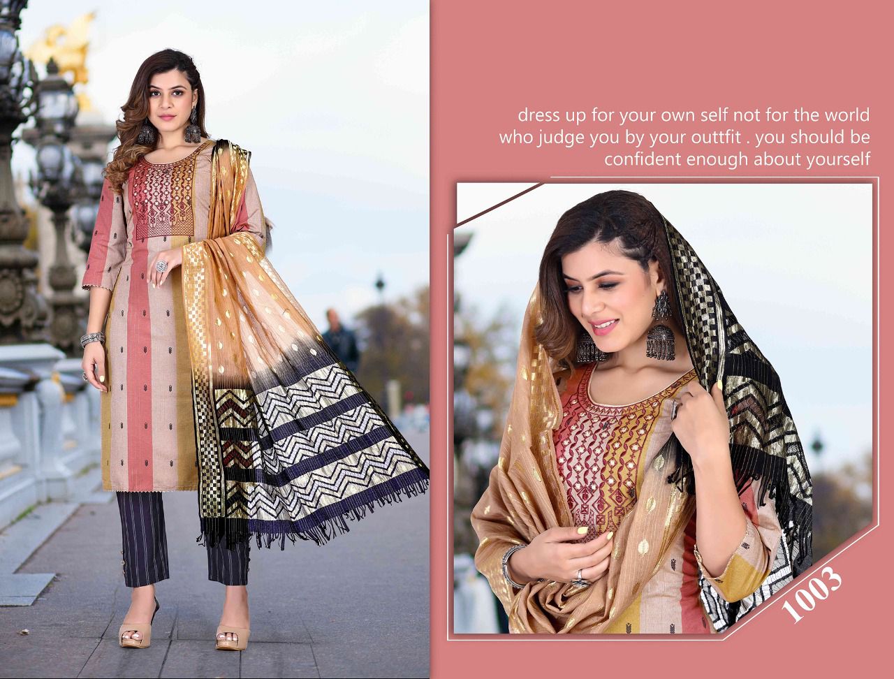 Riya Savriya 1 Fancy Cotton Ethnic Wear Kurti Pant With Dupatta Readymade Collection